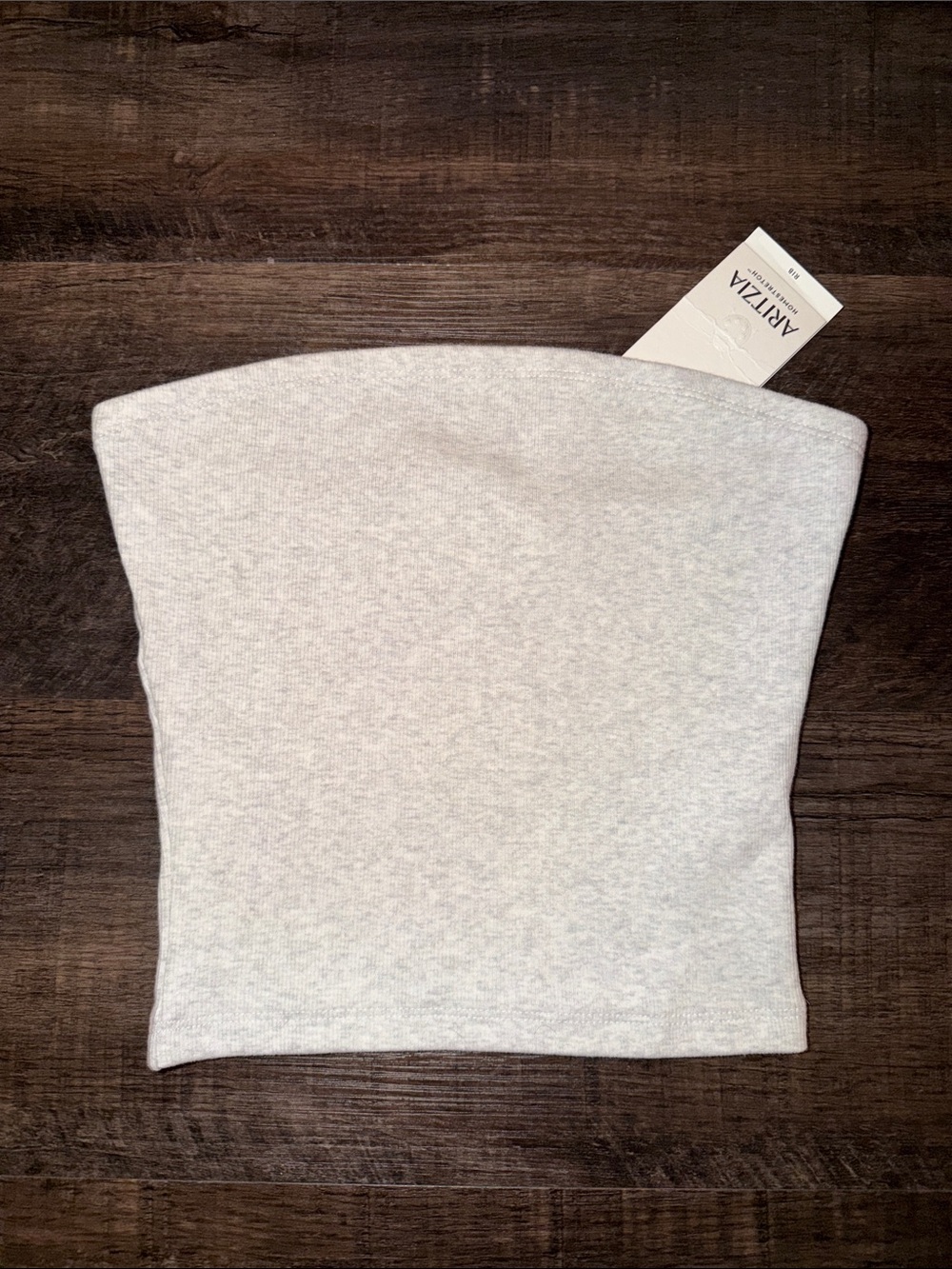 Aritzia Cream Strapless Tube Crop Top